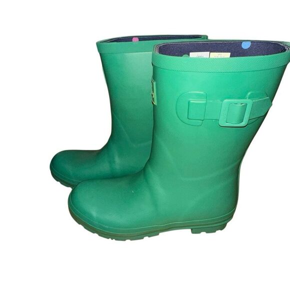 Joules winter Neoprene Lined Green Rain Boots sz 10 Rubber garden, puddle, cute - Picture 5 of 9